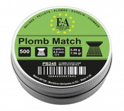 Photo PB245-4 Plombs match Europ-Arm 4,5 mm. - tête plate