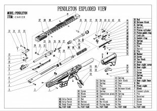 Original spares parts for PENDLETON Air rifle