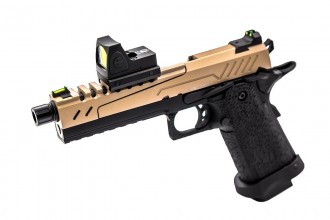 Photo PG3233R GBB Gas Hi-Capa 5.1 SPLIT Black / Tan 1,0J + BDS red-dot