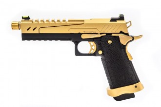 PG3237-1 Réplique GBB gaz Hi-Capa 5.1 SPLIT Gold / Noir 1,0J Photo PG3237-1 Réplique GBB gaz Hi-Capa 5.1 SPLIT Gold / Noir 1,0J