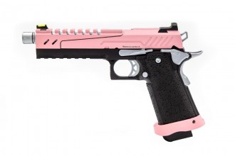 PG3297-1 Réplique GBB gaz Hi-Capa 5.1 SPLIT Pink / Noir / Chrome 1,0J Photo PG3297-1 Réplique GBB gaz Hi-Capa 5.1 SPLIT Pink / Noir / Chrome 1,0J