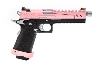 PG3297-2 Réplique GBB gaz Hi-Capa 5.1 SPLIT Pink / Noir / Chrome 1,0J Photo PG3297-2 Réplique GBB gaz Hi-Capa 5.1 SPLIT Pink / Noir / Chrome 1,0J