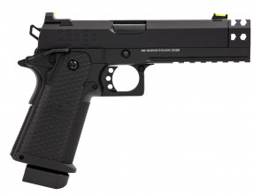 PG3359 Réplique airsoft pistolet GBB CO2/Gaz Raven Hi-Capa Hex-Comp Noir Photo PG3359 Réplique airsoft pistolet GBB CO2/Gaz Raven Hi-Capa Hex-Comp Noir