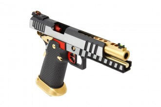 Photo PG42005-1 Réplique GBB HX2031 FULL AUTO Noir & Chrome gaz 1.0J