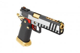 Photo PG42005-4 Réplique GBB HX2031 FULL AUTO Noir & Chrome gaz 1.0J