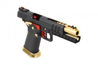 Photo PG42006-1 Réplique GBB HX2032 FULL AUTO Noir & Or gaz 1.0J