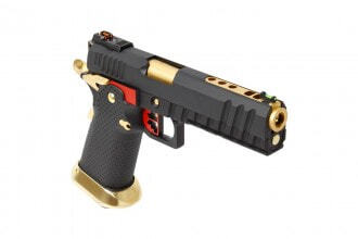 Photo PG42006-2 Réplique GBB HX2032 FULL AUTO Noir & Or gaz 1.0J