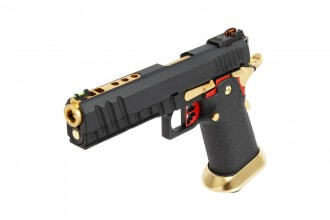 Photo PG42006-3 Réplique GBB HX2032 FULL AUTO Noir & Or gaz 1.0J