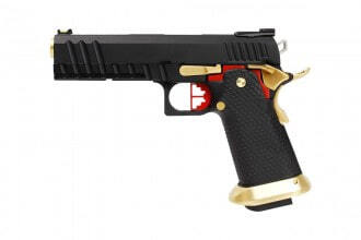 Photo PG42006 Réplique GBB HX2032 FULL AUTO Noir & Or gaz 1.0J