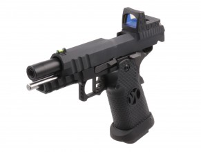 PG42504-1 Réplique GBB HX2602 full Black gaz avec red-dot Photo PG42504-1 Réplique GBB HX2602 full Black gaz avec red-dot