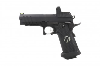PG42504-4 Réplique GBB HX2602 full Black gaz avec red-dot Photo PG42504-4 Réplique GBB HX2602 full Black gaz avec red-dot