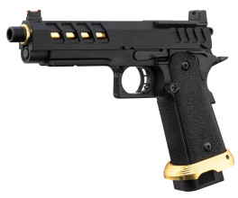 Photo PG9016-06.jpg HERACLES Hi-Capa 5.1 Black/Gold GBB Airsoft Pistol with RMR Lancer Tactical