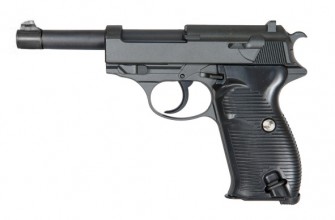 GALAXY G21 P38 airsoft pistol, black, full metal