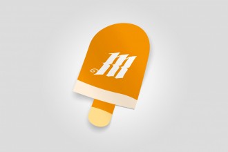 PU0485-1 Autocollant MONK 'Orange Ice Cream' Photo PU0485-1 Autocollant MONK 'Orange Ice Cream'