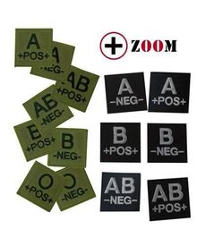 Felt patch blood group back velcro